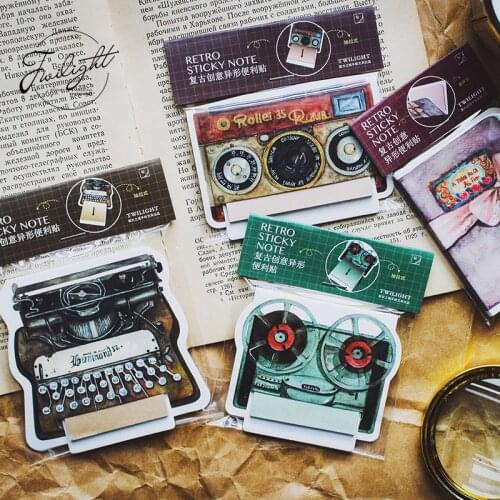 Retro camera Model Memo Pad Beautiful flowers N Times Sticky Notes Memo Notepad Bookmark Gift Stationery