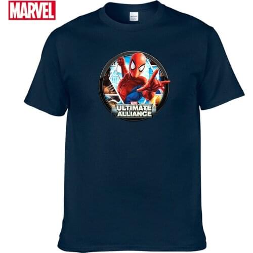 Marvel The Avengers Spider Man t shirt 100% cotton Fashion clothes for teens Summer Tops Man short sleeve T-shirt #87