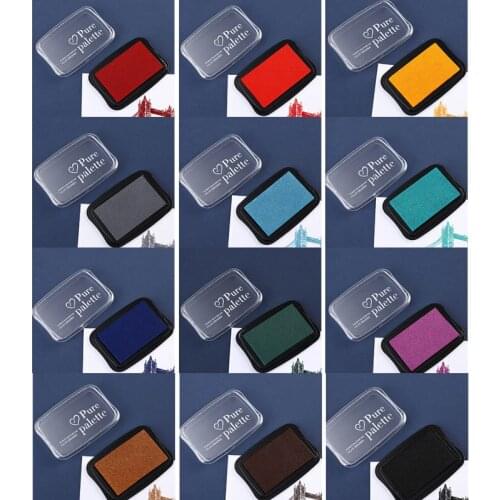 12 colors Vintage ink pad retro big size ink pads for rubber stamps DIY Scrapbooking Decor card making craft supplies