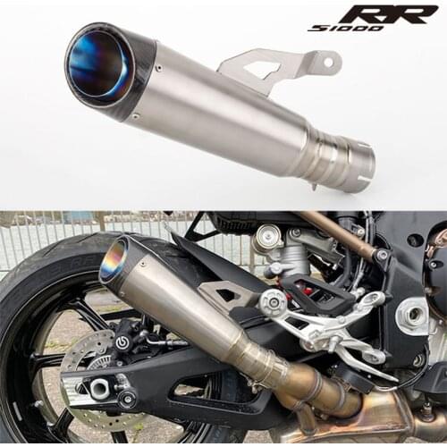 Slip On For BMW S1000RR 2019 2020 Full System Motorcycle GP Exhaust Escape Modify Middle Link Pipe Carbon Titanium Alloy Muffler