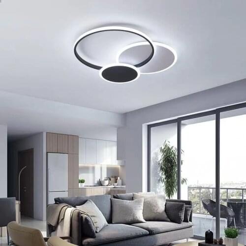 Nordic modern circle living room study LED ceiling lamp hotel bedroom dining room lighting villa lamp direct sales