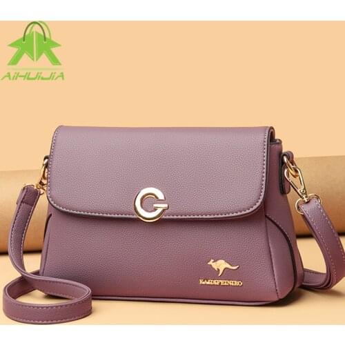 Fashion Luxury Design Shoulder Bags Simplicity Solid Color Womens Messenger Bag 2021 New High Quality Pu Leather Women Handbag