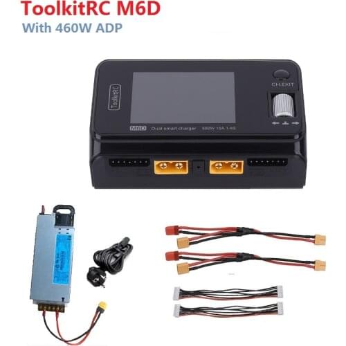 ToolkitRC M6D With 460W Power Supply For Lipo Lion LiHV LiFe NiMh Battery