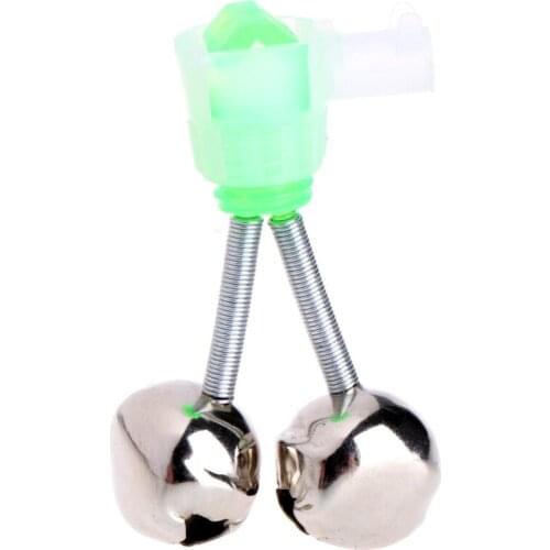 Fishing Rod Clamp Alarm Bell Twin Ring Bite Lure Tips Outdoor Accessories