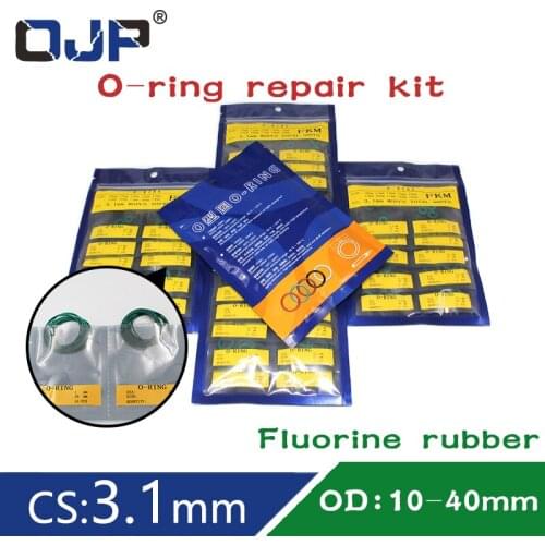 Thickness CS3.1mm multiple size repair kit combination FKM O-Ring Seal Green Fluorine rubber Ring Oil Gaskets wear resistant