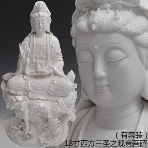 Take charge of 18 inch crossing Avalokiteshvara like Sam West like Guanyin Buddha Buddhist supplies ceramic ornaments