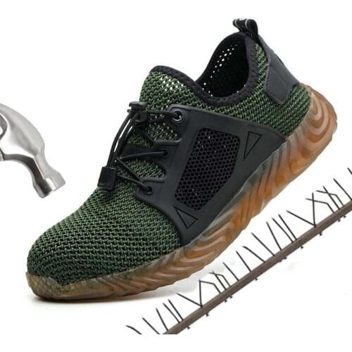 Men And Women Steel Toe Safety Boots Anti-smashing Anti-puncture Non-slip Work Shoes Breathable Labor Insurance Casual Sneaker