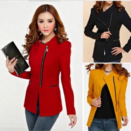 2018 Spring Autumn Fashion Women Blazer Long sleeve Jacket Suit Casual Coat Short Slim Fit Outerwear Blaser Work Wear