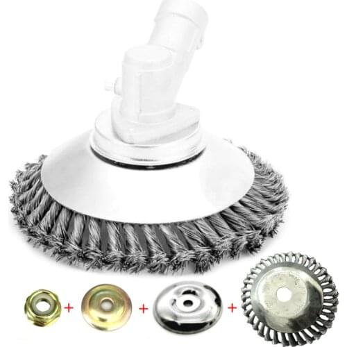 1 Set 150mm/200mm Steel Wire Trimmer Head and Gearbox Fixing Kit Grass Brush Cutter Dust Removal Weeding Plate for Lawnmower