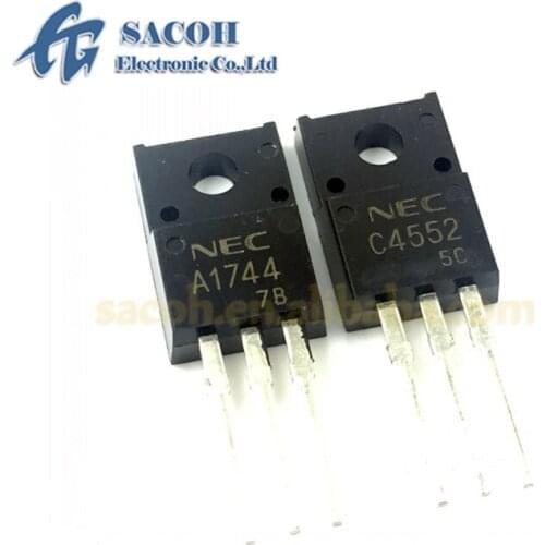 10Pairs 2SA1744 A1744 + 2SC4552 2SC4552 TO-220F 15A 100V NPN + PNP SILICON EPITAXIAL TRANSISTOR