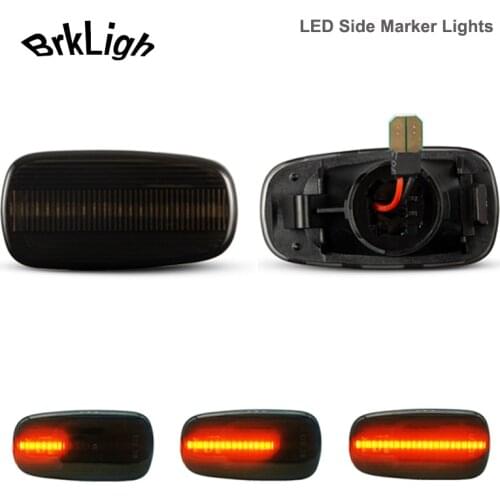 2PcsDynamic Amber LED Side Marker Light Tuan Signal Lamp For Toyota Prius Kluger Wish RAV4 Altezza Crown Land Cruiser Isis Lexus