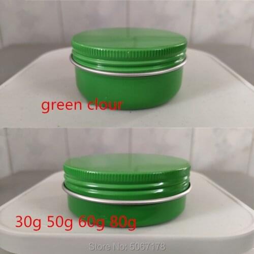 30g 50g Green Sample Bottle Cosmetic Makeup Aluminum Cosmetic Storage Jars Cosmetic Screw Top Sample Containers Travel Useful