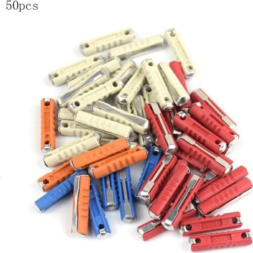 50Pcs/Kit 5A 8A 16A 25A Classic Car Auto Fuses Kit Ceramic Car Fuse Bullet Automotive European Fuse