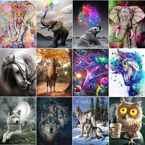 DIY animal Diamond Painting diamond embroidery elephant Diamonds Picture Full Square Drill 5 Diamond embroidery by photo