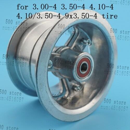 Free shipping 3.00-4 3.50-4 4.10-4 4.10/3.50-4 9x3.50-4'' 4 inch Alloy Rims Wheel hub for scooter bike motorcycle ATV Go Kart