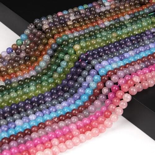 8mm Smooth Flower Agates Beads Natural Agates Stone Loose Round Beads For Jewelry Making Bracelet Neckalce Accessories Diy 15.5"