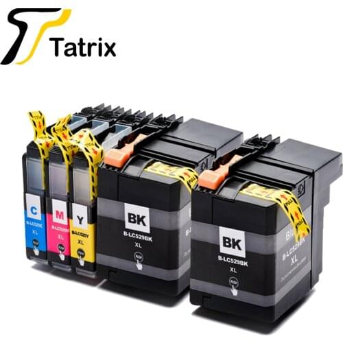 Tatrix Compatible For Brother LC529 LC525 Ink Cartridge suit For Brother DCP-J100 DCP-J105 MFC-J200 Printer