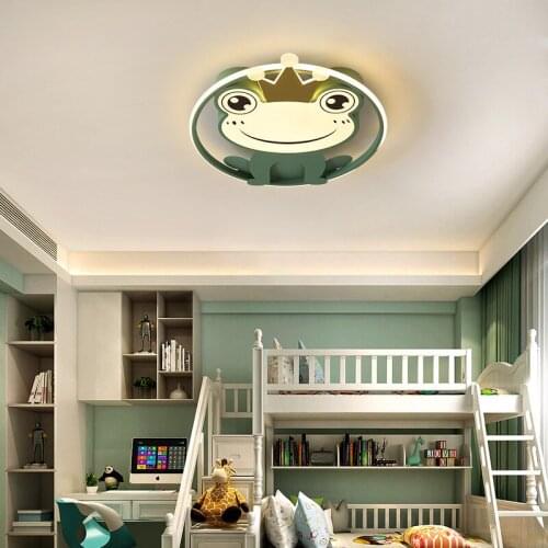 Childrens lamp frog ceiling lamp 2020 new modern simple cartoon personality warm mens and girls' room lamps