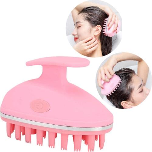 Electric Silicone Shampoo Scalp Brush Hair Massager Bathing Shower Hair Cleaning Comb