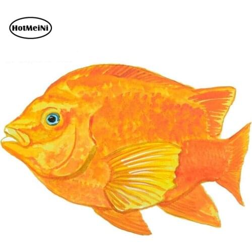 HotMeiNi 13cm x 8.9cm Garibaldi Fish Sticker Decal Home Office Dorm Wall Exclusive Art Tablet Laptop Car Stickers Graphics