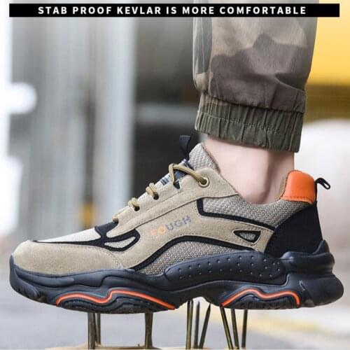 X24 Mens Sneakers Work Safety Shoes Anti-Smashing Steel Toe Puncture Proof Construction Lightweight Breathable Sneakers Boots