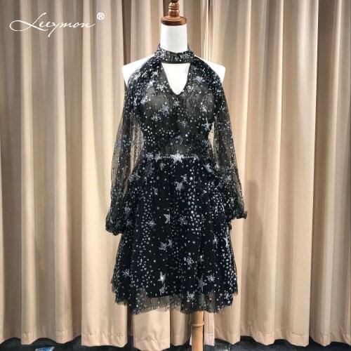 Leeymon、2020 New Arrival Custom Made Short Black Prom Dresses Sexy Mini Cocktail Dress special Occasion Dresses