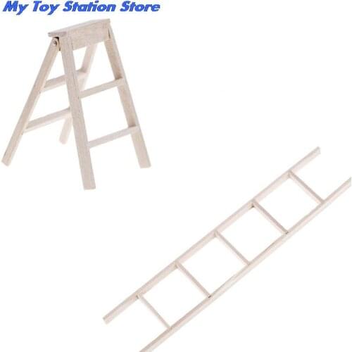 1:12 Dollhouse Miniature Furniture Wooden Ladder