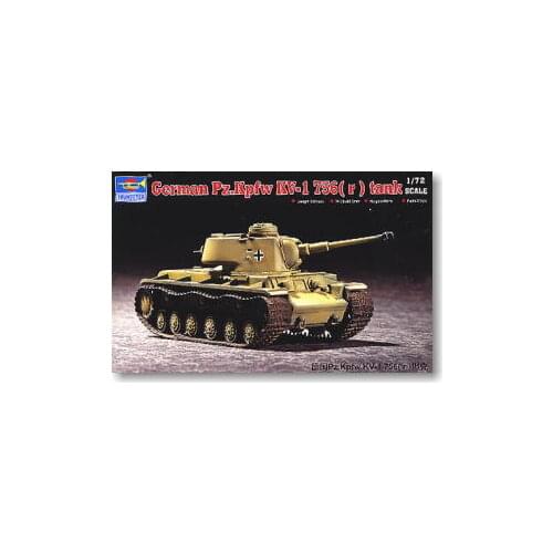 Trumpeter 1/72 scale model 07265 World War II Germany Pz.Kpfw.KV-1 756 (r) heavy chariot