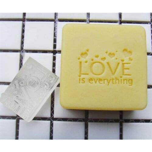 Love Is Everything DIY Craft Handmade Resin Soap Stamp Homemade Tools DIY Sugarcarft Candy Candle Stamp Soap Making Kits