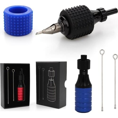 Tattoo handle sets silicone Round-handle sets elastic cnseils supply tattoo needle grip 5 colors Tattoo machine grip set