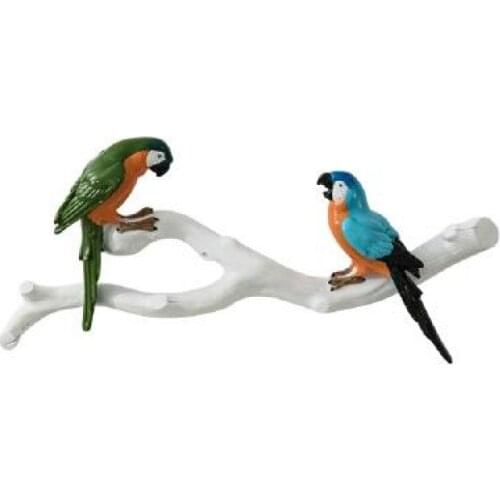 BEAUTIFUL THREE-DIMENSIONAL PARROT WALL STICKERS, CREATIVE BIRD WALL HANGING RESIN CRAFTS, HOME DECORATION PRODUCTS R1264