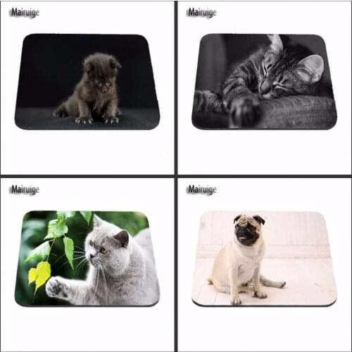 Mairuige Free Design New Arrivals Customized Mouse Pad Animals Black Cute Cats Kittens Computer Notebook Rectangle Rubber Mous