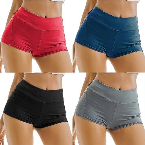 New European and American sexy womens stretch sports yoga shorts bag hip peach hip running shorts