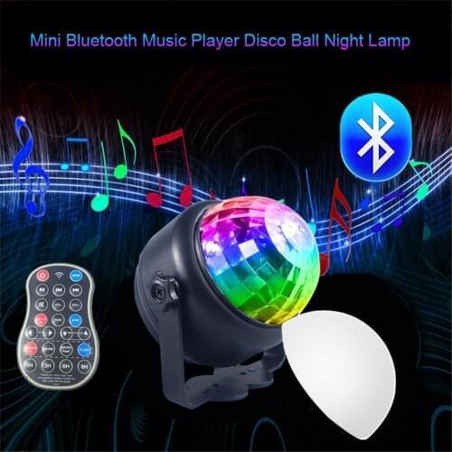 Portable DJ Disco Ball Night Lamp Colorful LED Bluetooth Speaker Disco Ball Light With Mp3 Player Prom Laser Party Light