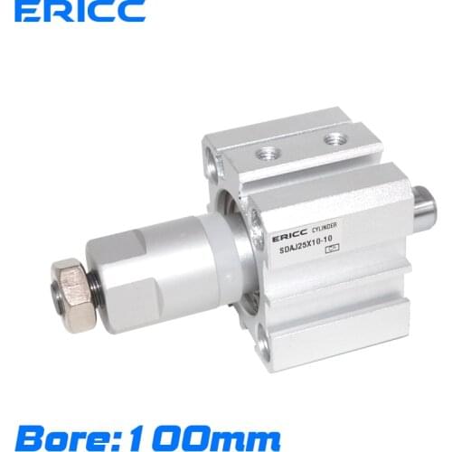 SDAJ100 Bore stroke 5/10/15/20/25/30/35/40/50mm adjustable cylinder Compact Cylinder