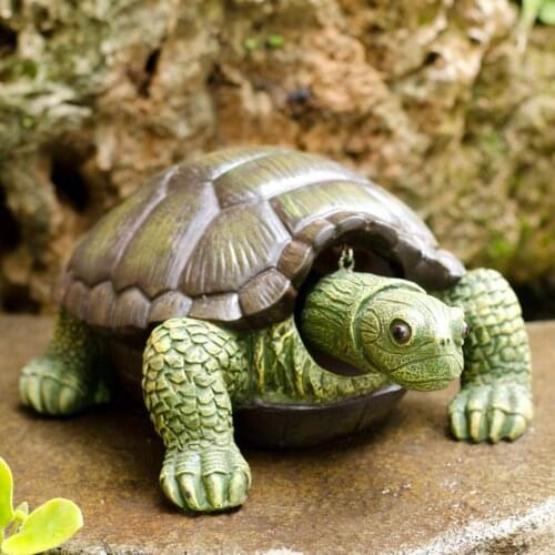 Cute Garden Statue Resin Sculpture Turtle Statues Indoor Outdoor, Patio Yard Art Decor, Lawn Ornaments
