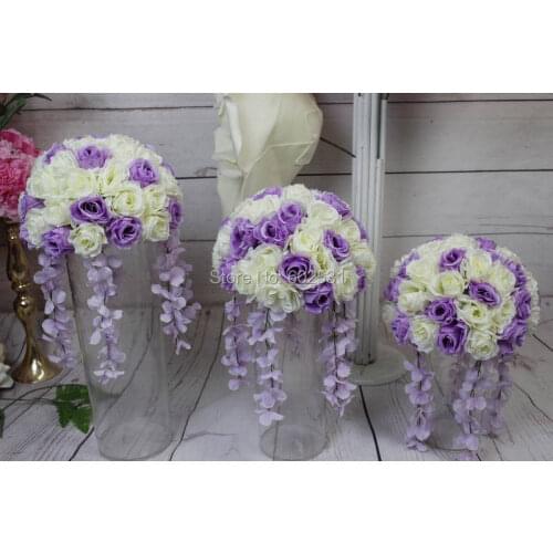 SPR NEW!Free shipping!10pcs/lot wedding table flower balls table centerpiece wedding road lead lavender arch artificial flowers