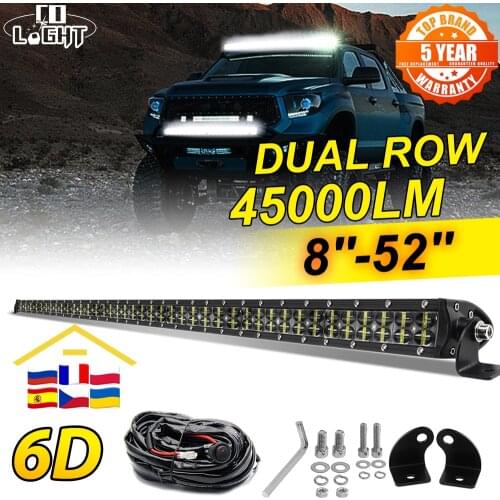 CO LIGHT Slim 6D 8" 14" 22" 32" 42" 52" Led Work Light Offroad 2-Rows Combo Led Beam 45000LM Led Light Bar 4x4 for Tractor UAZ