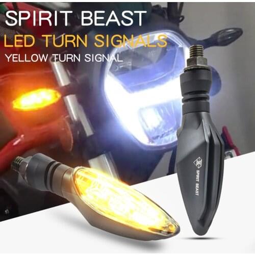 SPIRIT BEAST Motorcycle Turn Signal Lamp Flasher LED Light for harley softail bobber nmax honda shadow cb650f triumph tiger BMW