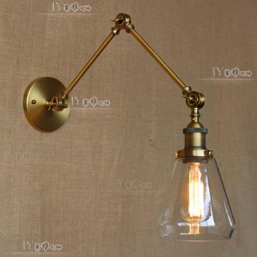 E27 Vintage Industrial Wall Lamp Loft Creative Swing Arm Sconce Balcony Stair Porch Restaurant Bar Bedroom Wall Light Home Light