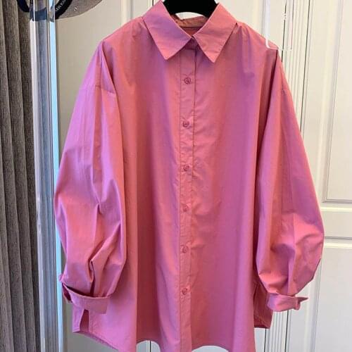 Cotton shirt South Korea Dongdaemun Korean version of loose doll bat sleeve long sleeve women 2021 new Fashion Autumn top tide