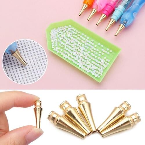 1/3/5pcs Alloy Diamond Painting Pen Replacement Pen Head Point Drill Pen Heads DIY Embroidery Craft Quick Case Tool Nail Pen Tip