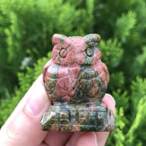1pcs Hot Sale Natural Crystal Owl Carving Animal Quartz Crystal Owl