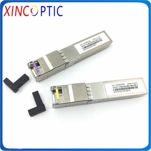 2Pairs Mini GBIC WDM 10G BIDI SFP+ 80Km 1490/1550nm LC Connector DOM Fiber Transceiver Module Strong Compatibility Cisco Switch