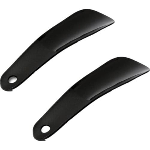 2Pcs 16cm Portable Shoe Horn Plastic Spoon Shape Shoehorn Shoe Lifter Flexible Sturdy Slip Black Shoehorn Portable
