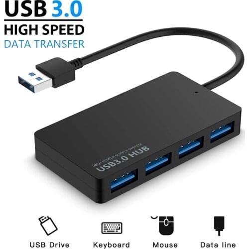 USB Hub 3.0 Adapter For Laptop PC High Speed USB 3.0 Hub External 4 Ports Adapter Splitter USB Expander Computer Accessories