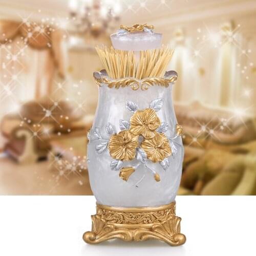 Automatic toothpick box Nordic ins press creative home European style cotton swab box simple personality toothpick holder