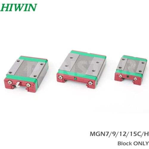 Free Shipping Hiwin MGN9C MGN12C MGN15C MGN9H MGN12H MGN15H Hiwin miniature Linear guide block carriage Miniature CNC 3D Printe