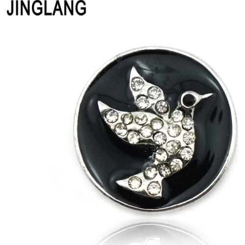 Free Shipping Latest Arrival High Quality Fashion Bird 18mm Snap Button For Bracelet Accessories for Women
