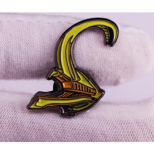 Helmet enamel pin